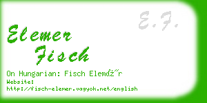 elemer fisch business card